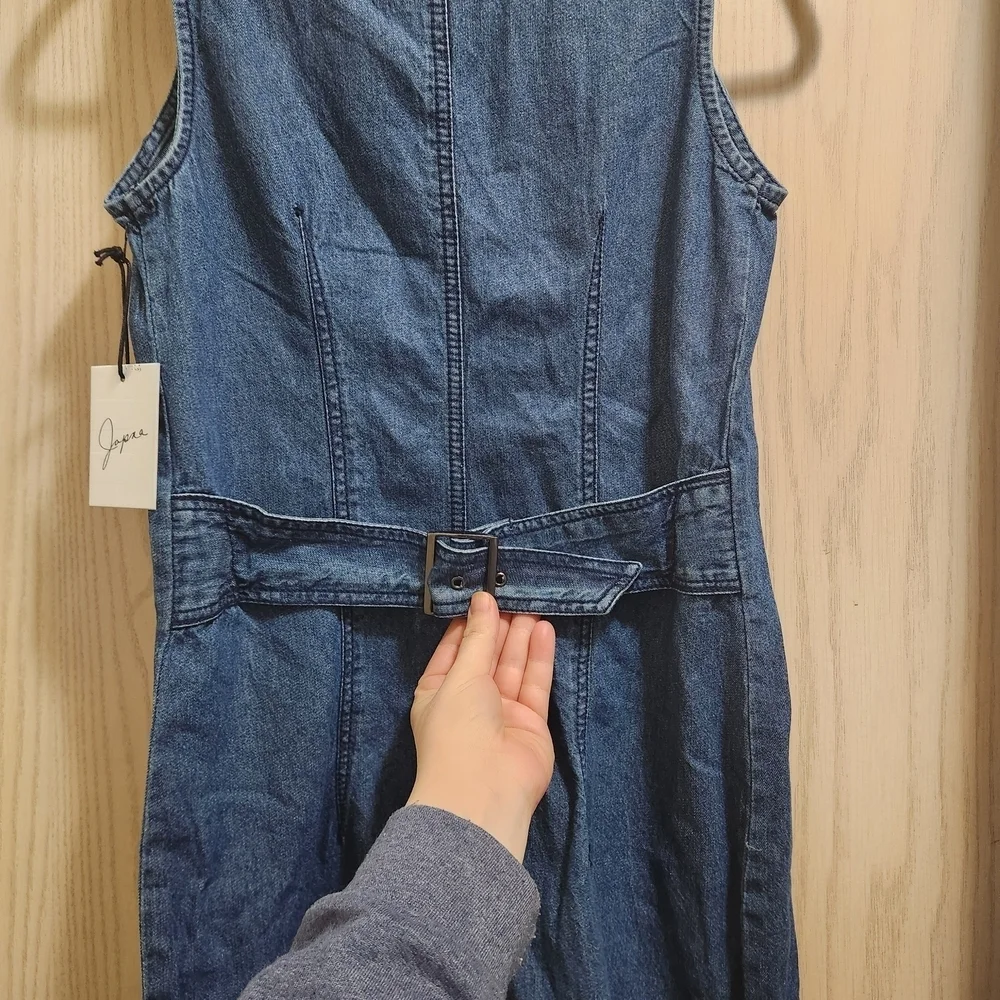 Japna Blue Button-Front Midi Dress - Picture 7 of 7
